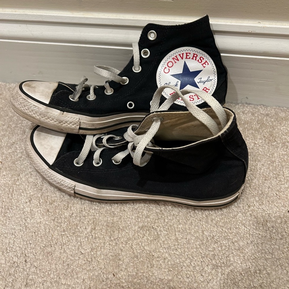 Vintage black high top converse